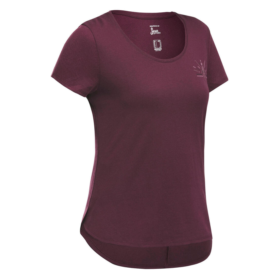 T-shirt de randonnée - NH500 - Femme – violet iris