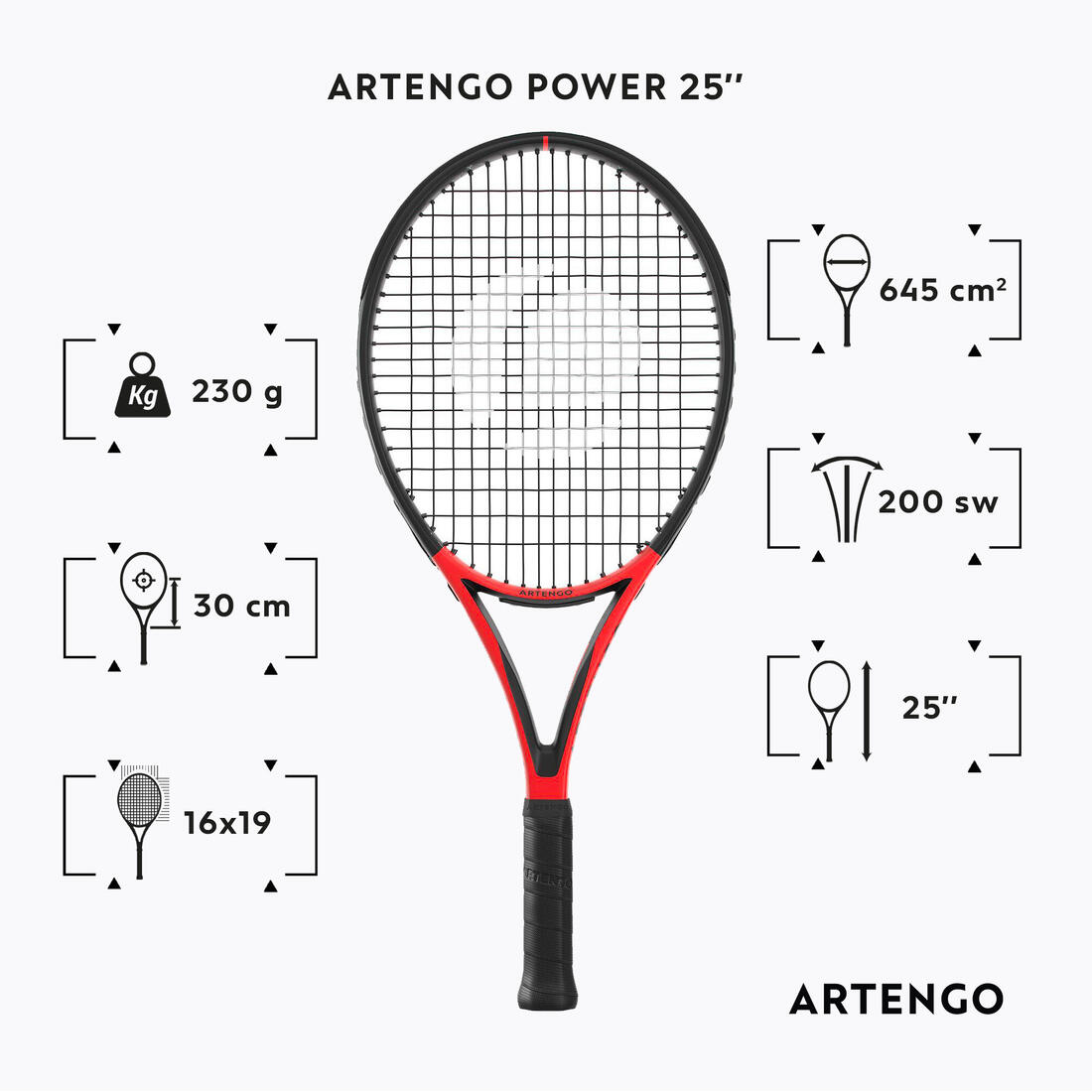 Artengo tr990 power 25 junior