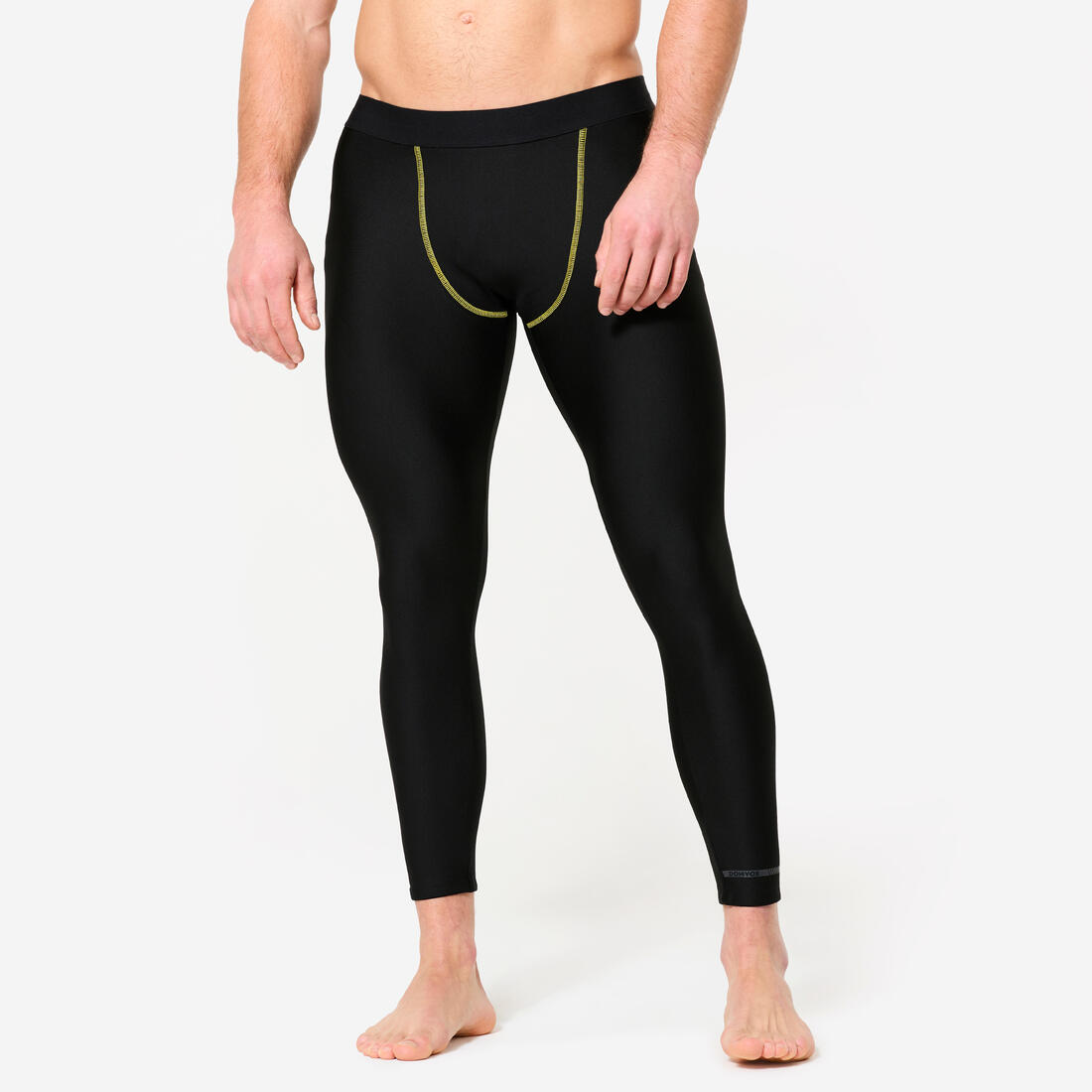 Legging de MMA homme, noir et jaune