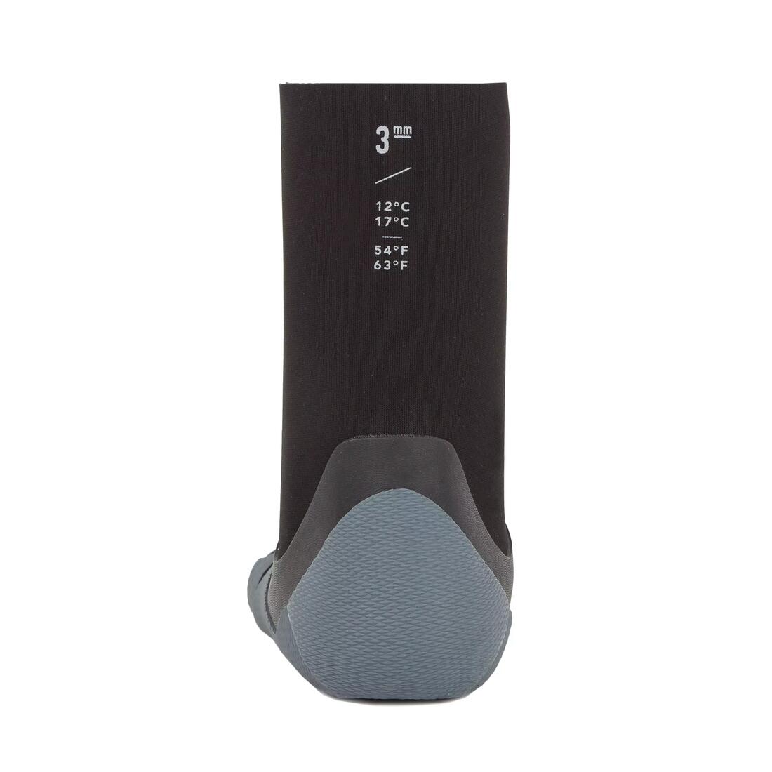 Chaussons Surf 500 Bottillons Néoprène 3 mm noir