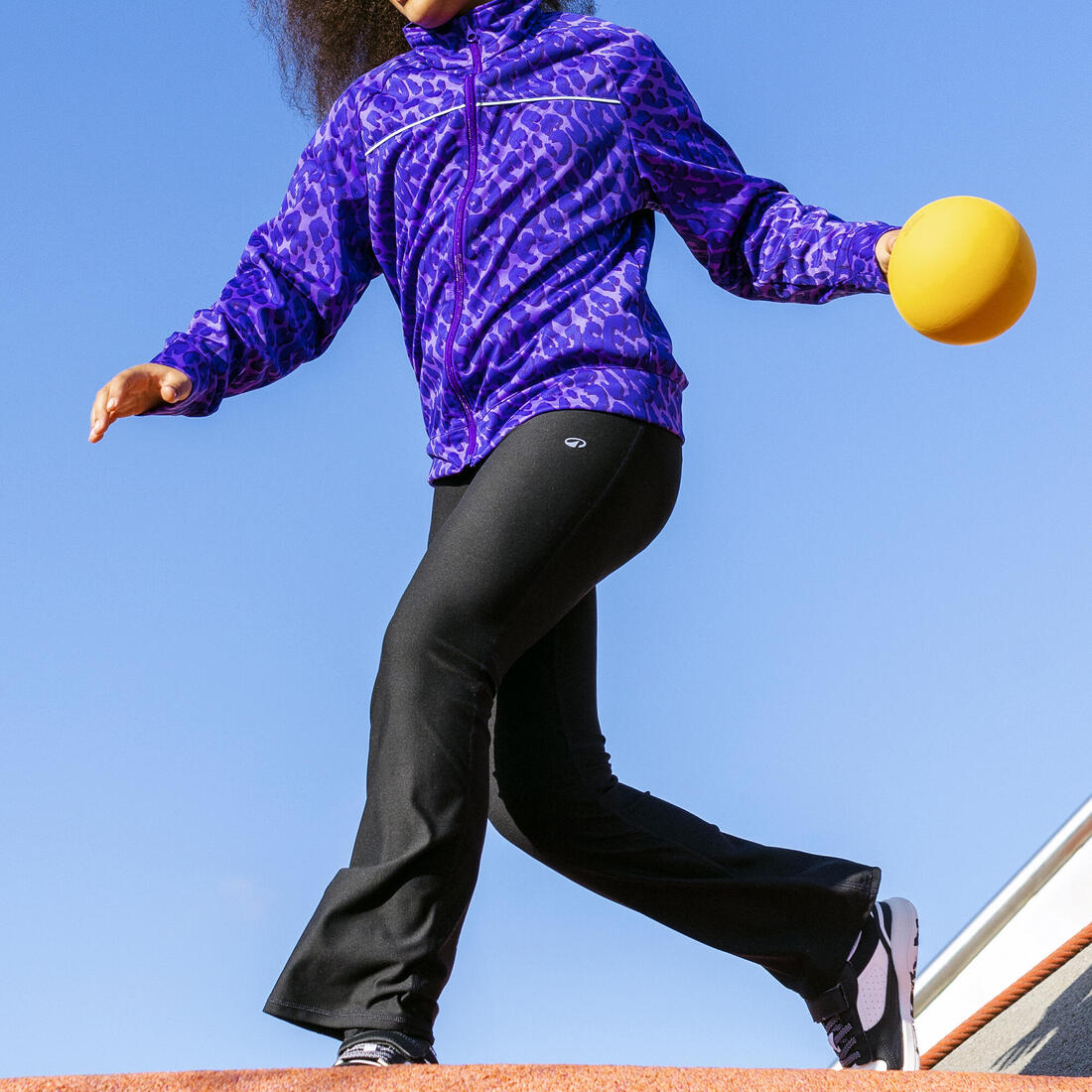 Legging de fitness évasé taille haute fille