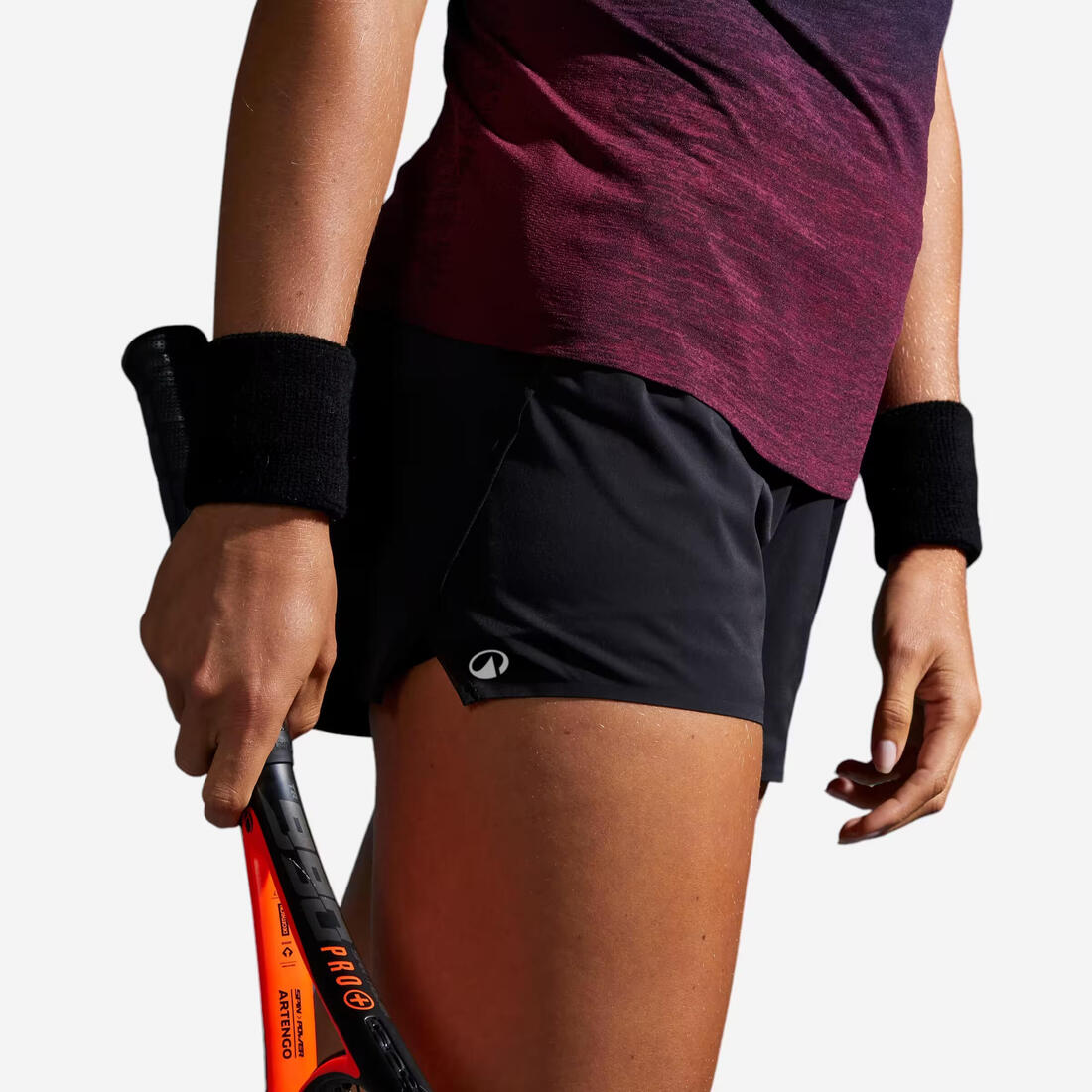 Short tennis light 2 en 1 femme - Light 900 – noir