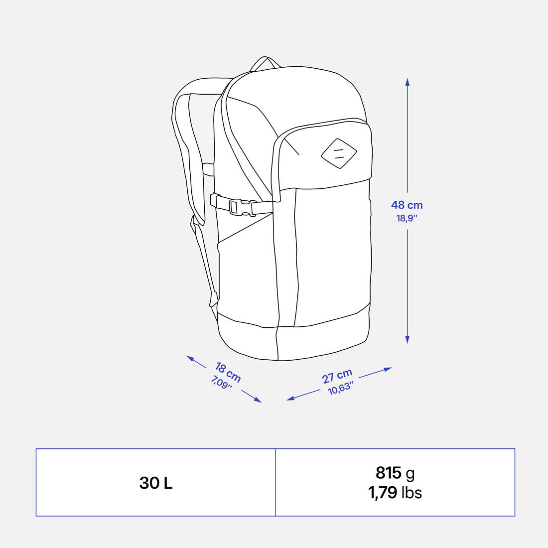 Sac à dos de randonnée 30l - nh arpenaz 500