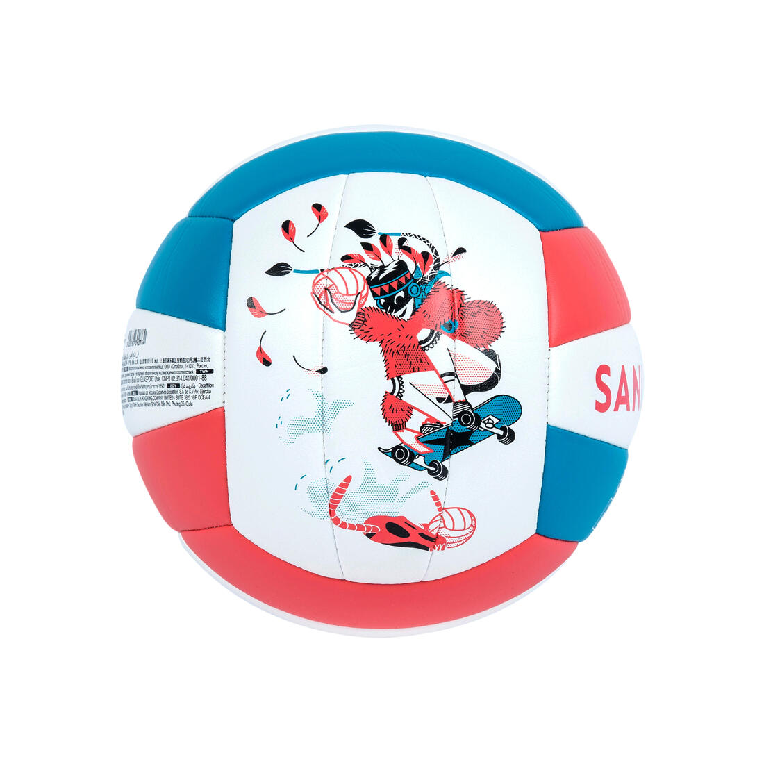 Ballon de Beach volley 100 Classic cousu Taille 3 Junior Vert Totem