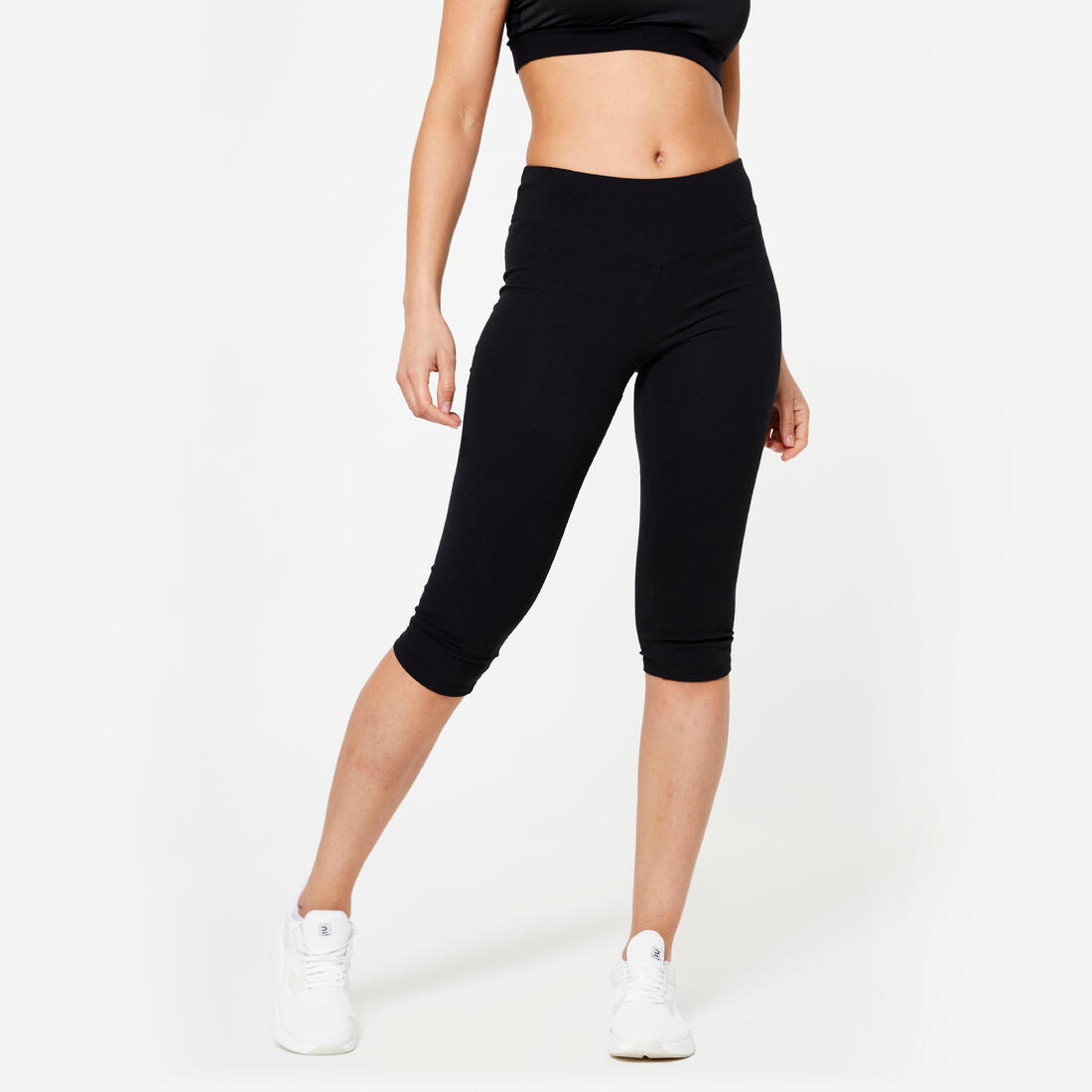 Corsaire de sport en coton femme, noir