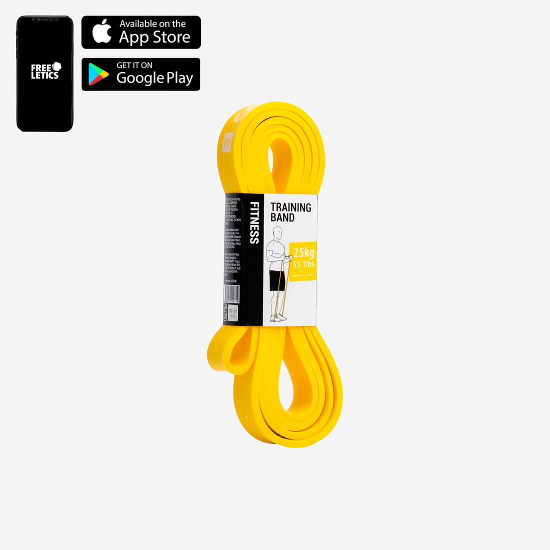 Élastique de musculation - training band 25 kg jaune