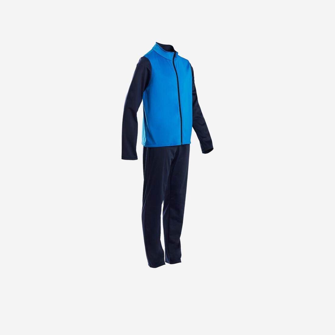 Survêtement enfant synthétique respirant - Gym'y marine et – bleu méditerranéen