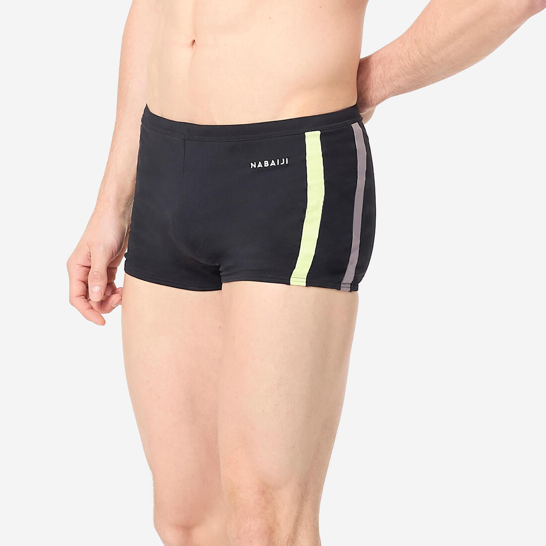 Boxer de bain natation homme, Negombo noir jaune – noir