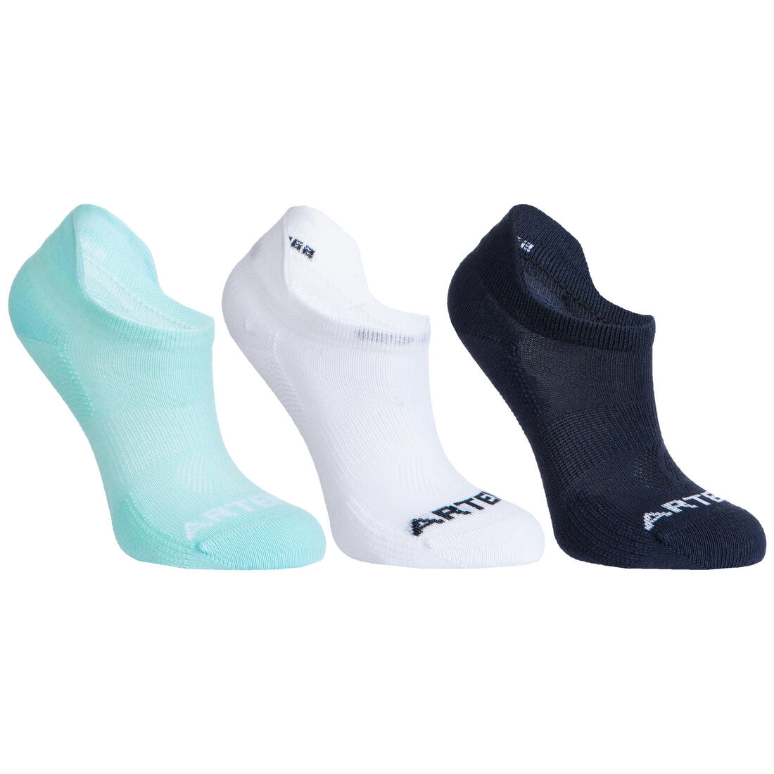 CHAUSSETTES TENNIS ENFANT BASSES ARTENGO RS 160 GRIS LOT DE 3