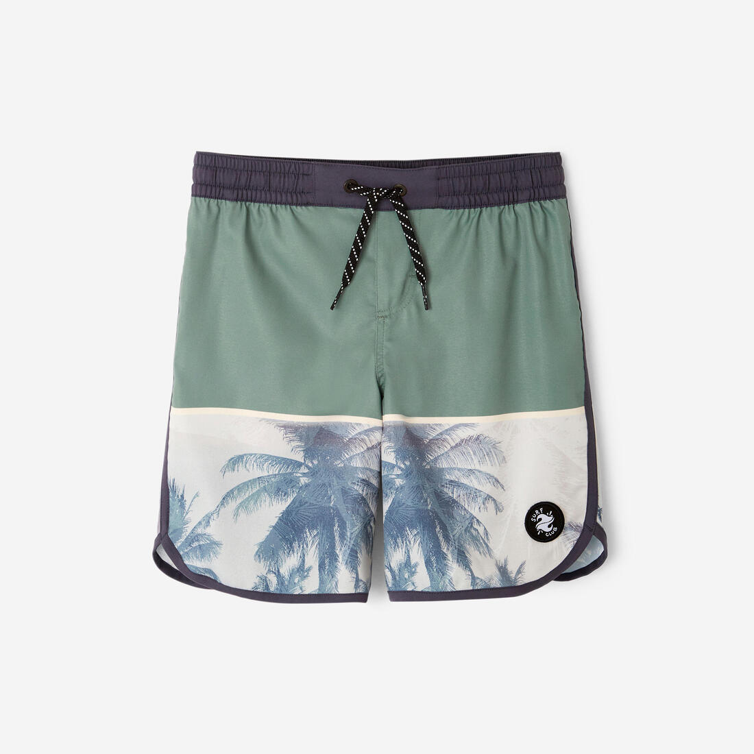 SHORT DE BAIN 500 BLEU CAMO