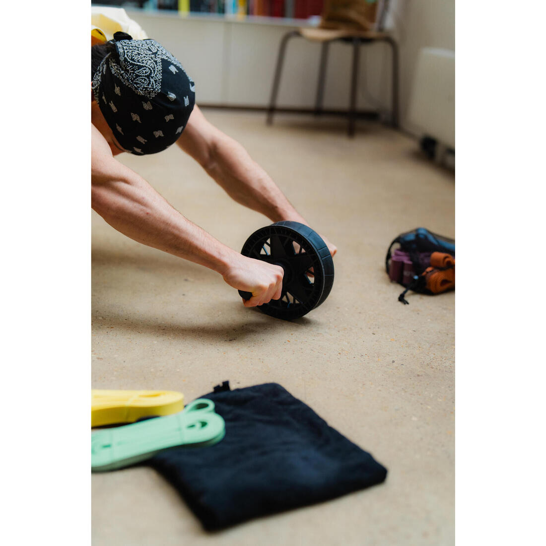 Roue abdominale musculation bi-mode, AB wheel