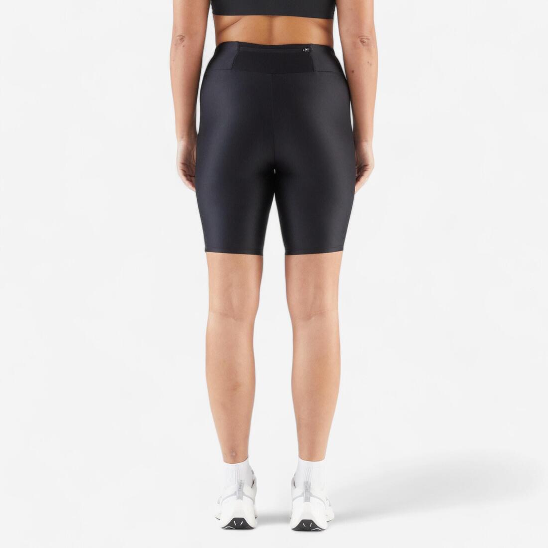 Short cycliste running femme - kiprun run 100 noir