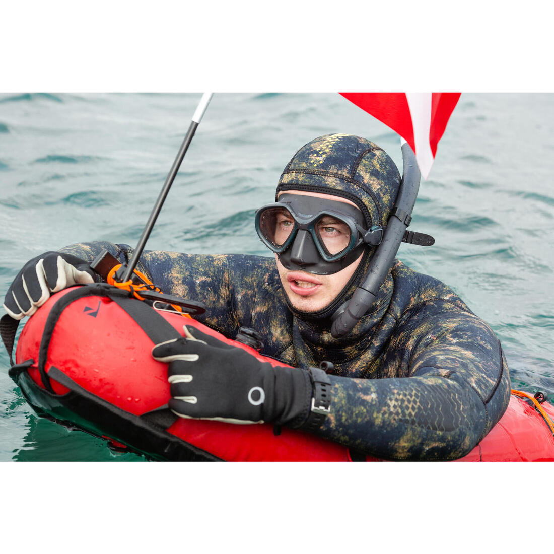 Masque Chasse sous-marine petit Volume - 500 Dual Gris foncé