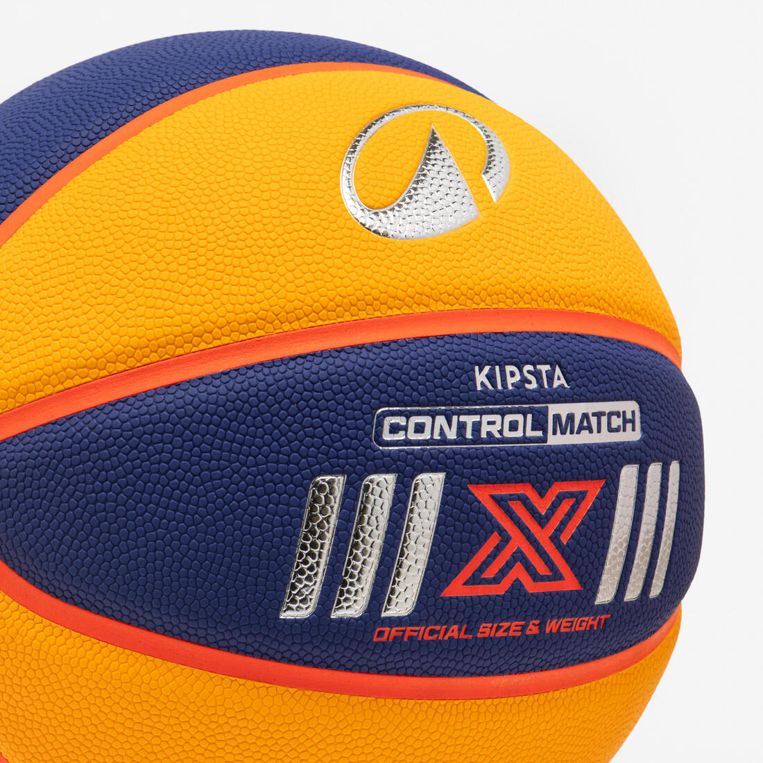 Ballon de basketball 3x3 taille 6 - Bt500 bleu jaune