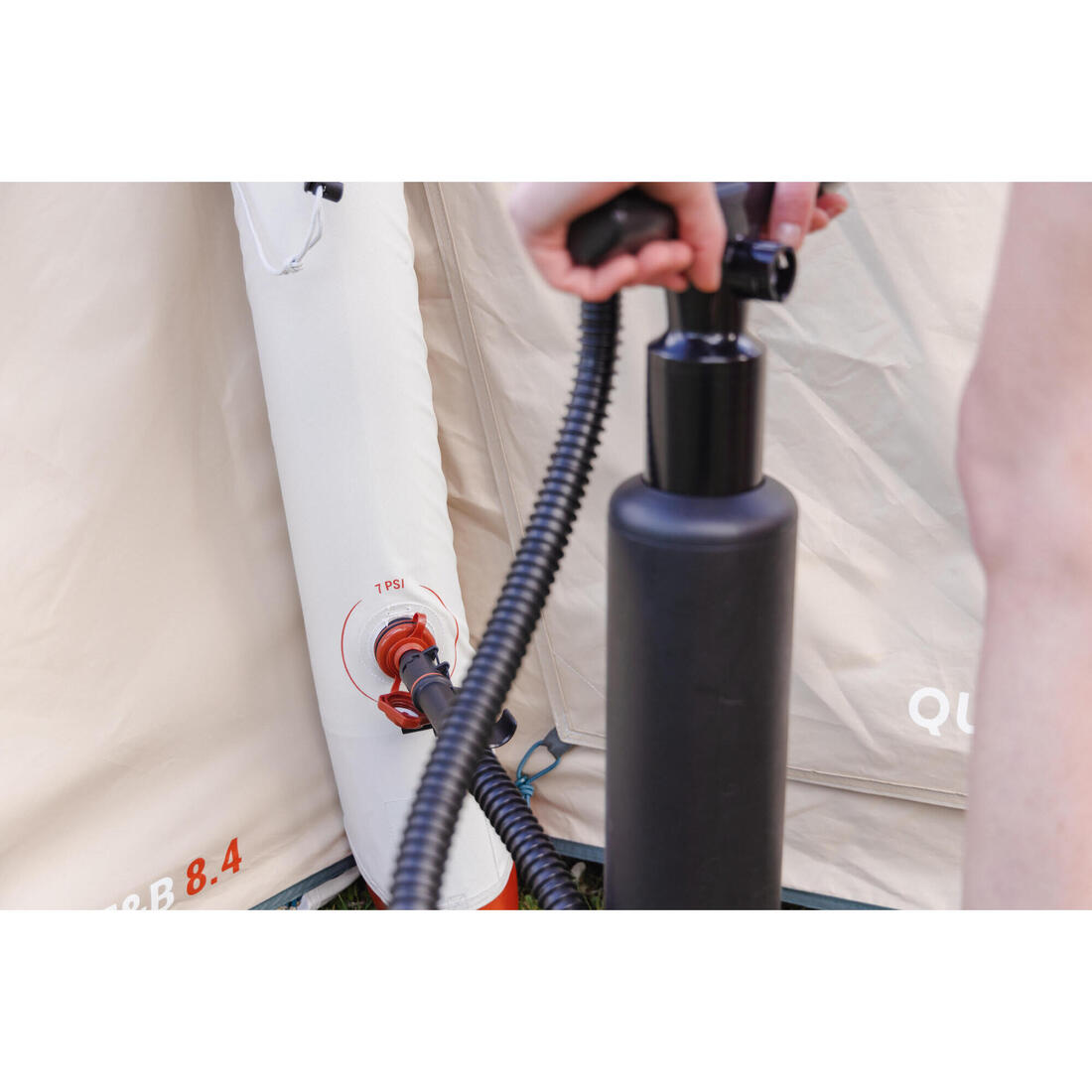 POMPE À MAIN CAMPING - ULTIM COMFORT 10 PSI - RECOMMANDÉE POUR TENTE GONFLABLE