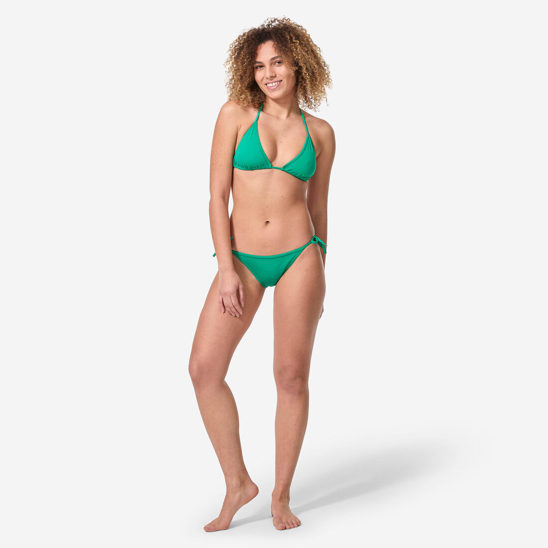 HAUT DE MAILLOT DE BAIN FEMME TRIANGLE COULISSANT MAE CORAIL FLUO