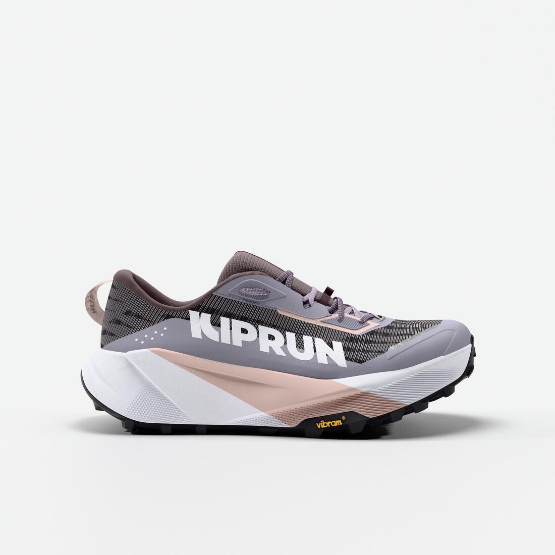 Chaussures de running trail femme, Kiprun kipsummit max gris et