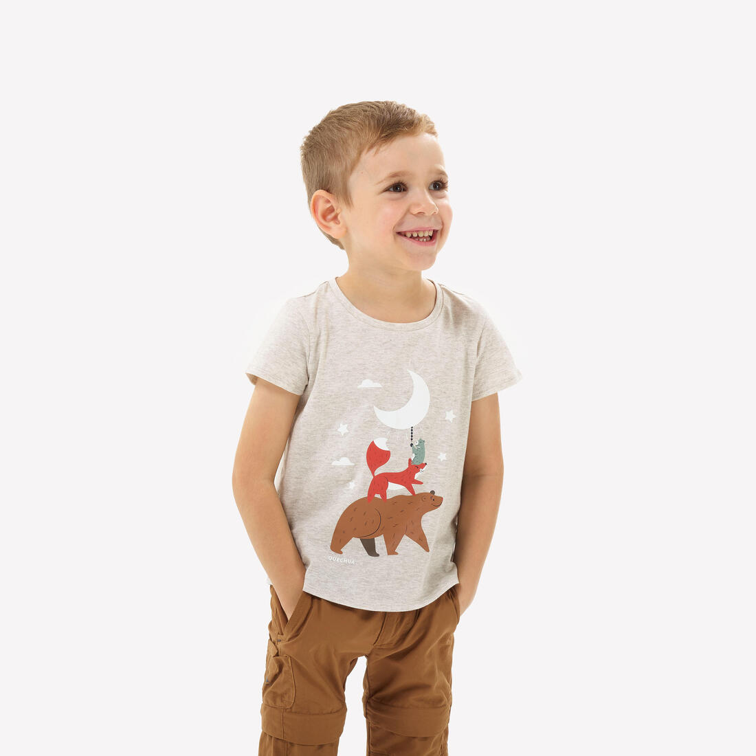T-shirt de randonnée enfant 2-6 ans, NH100 – beige perle