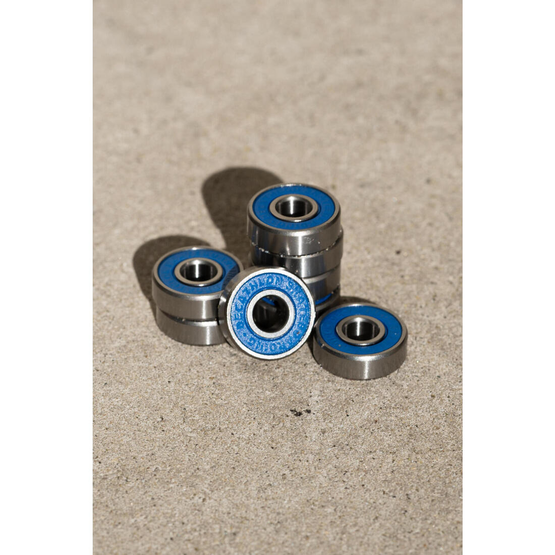 JEU DE 8 ROULEMENTS DE SKATEBOARD HAUTE QUALITE BR500 BLEUS