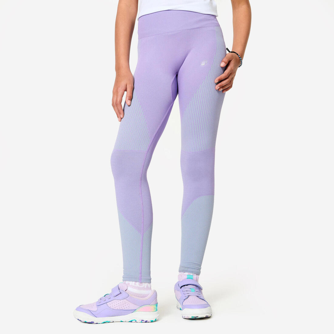 Legging de fitness sans couture fille, rose et vert