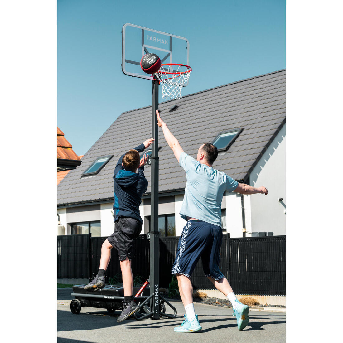 Panier basket pliable sur pied planche transparente 2,4 à 3,05 m, B500 Box