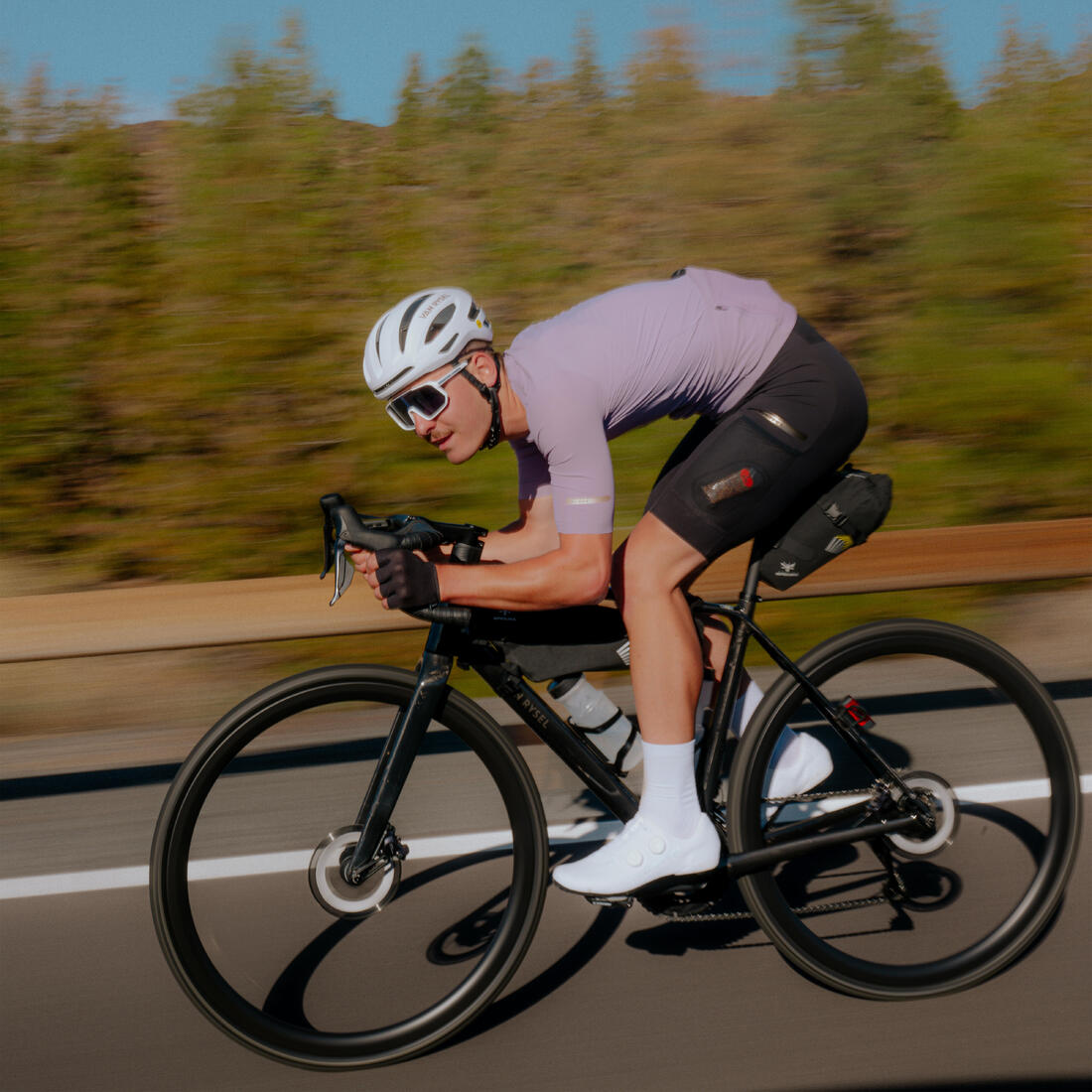 Maillot manches courtes de vélo route longue distance unisexe, EDR ULTRA