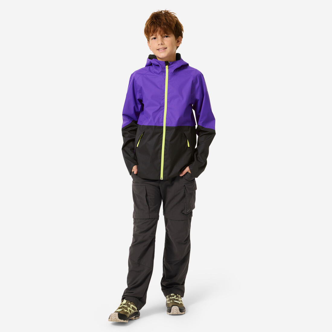 Veste de randonnée imperméable 7-15 ans enfant, MH500 twin
