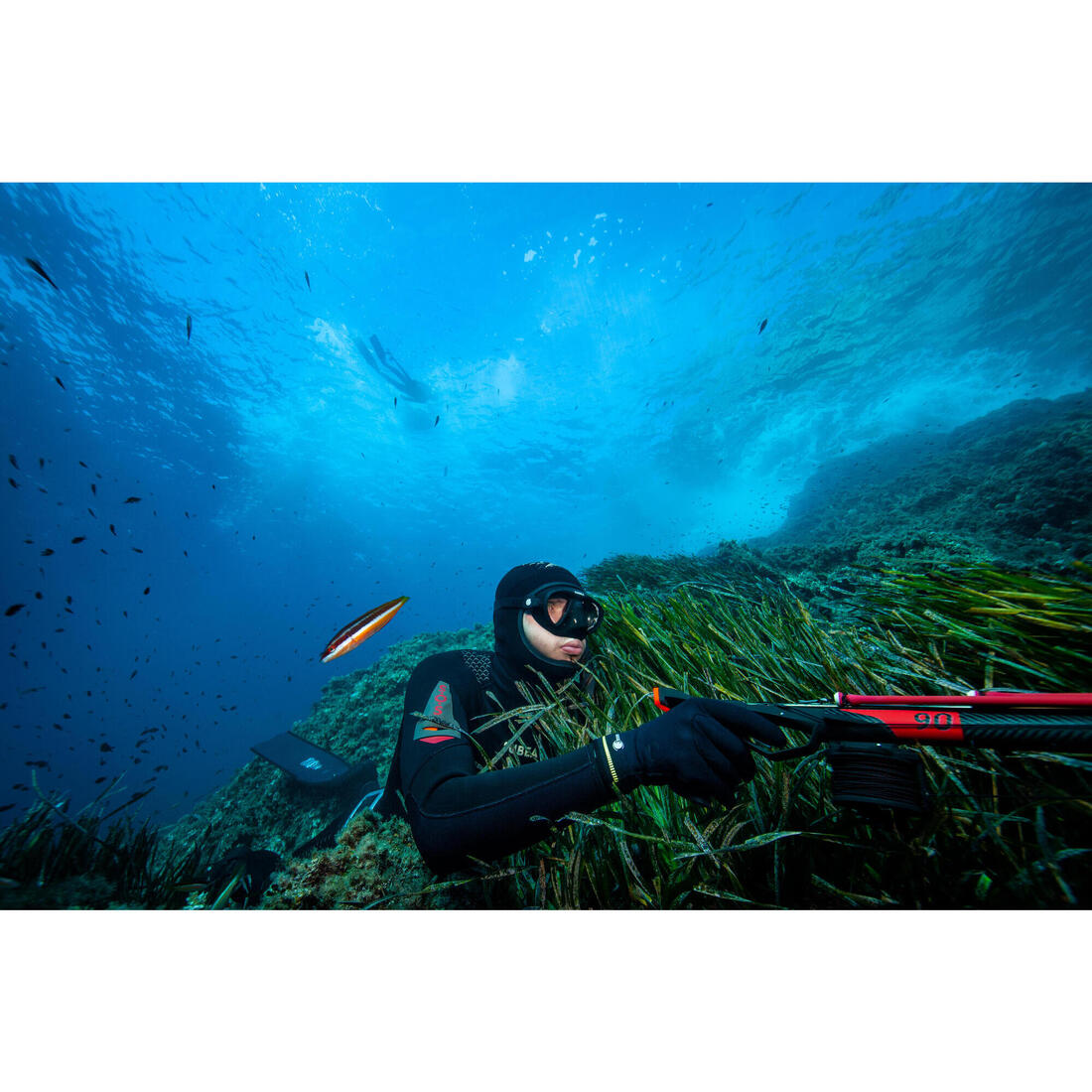 Masque d'apnée et de chasse sous-marine micro volume  - 900 dual noir