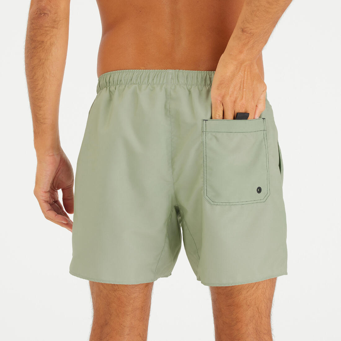 Boardshort surf 100 Court 15" Homme - Hendaia pockets Khaki
