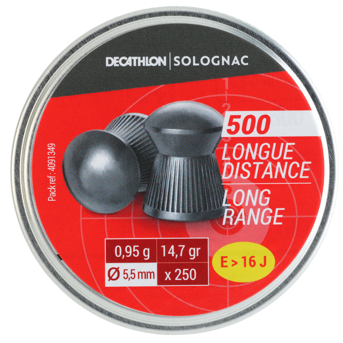 PLOMB AIR COMPRIME 500 CALIBRE 5,5mm LONGUE DISTANCE