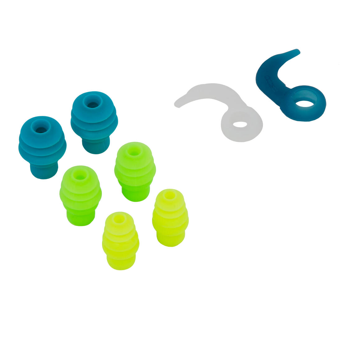 SET DE BOUCHON D'OREILLES DE NATATION - FORME SAPIN SILICONE - 3 TAILLES