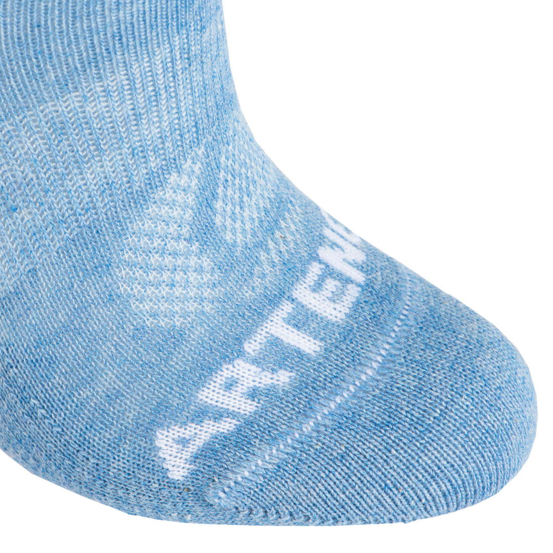 CHAUSSETTES DE SPORT ENFANT HAUTES ARTENGO RS 160 BLANC MARINE BLANC LOT DE 3