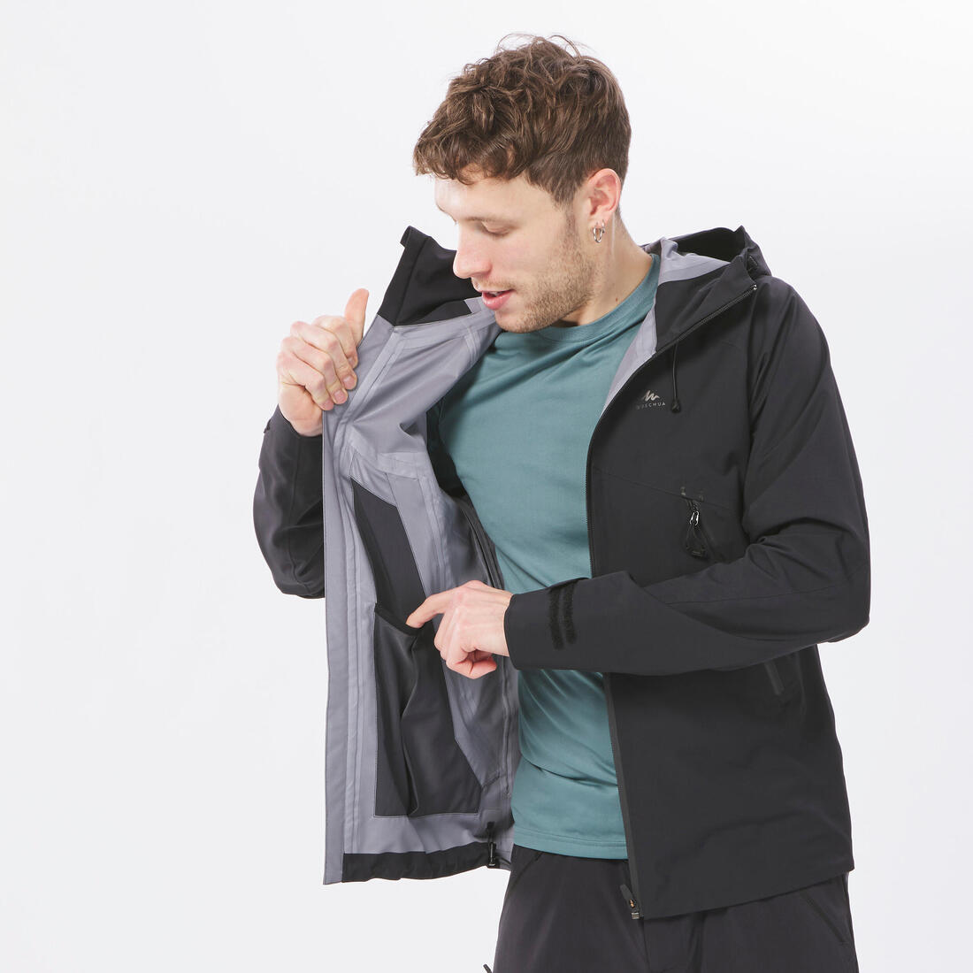 Veste imperméable et respirante de randonnée homme, MH500