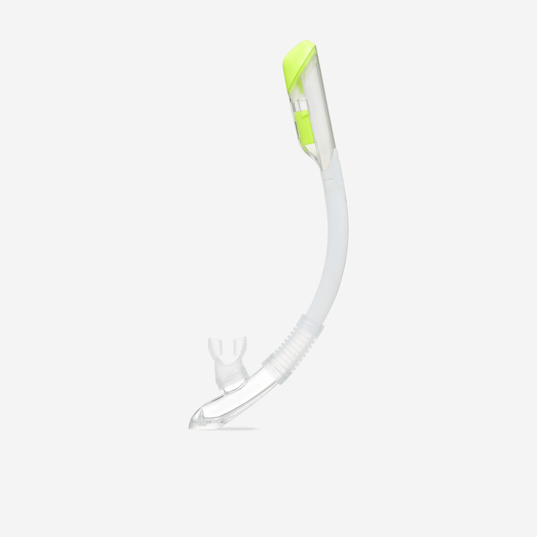 Tuba plongée avec soupape drytop, SNORKEL DRY TOP JUNIOR 100 Translucide
