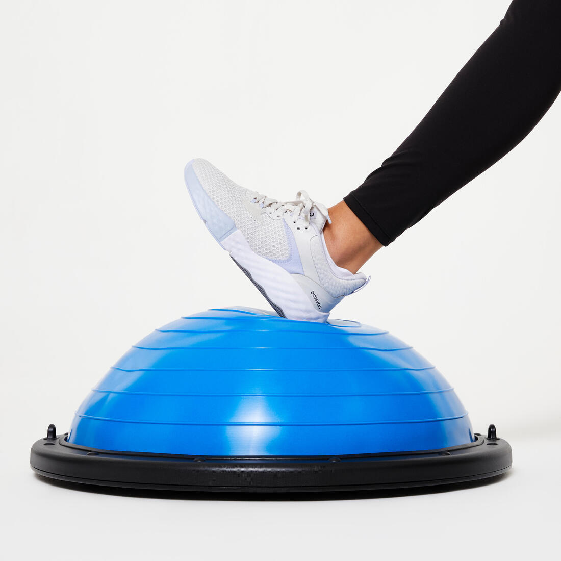 Station d'équilibre fitness réversible avec élastiques, bleu