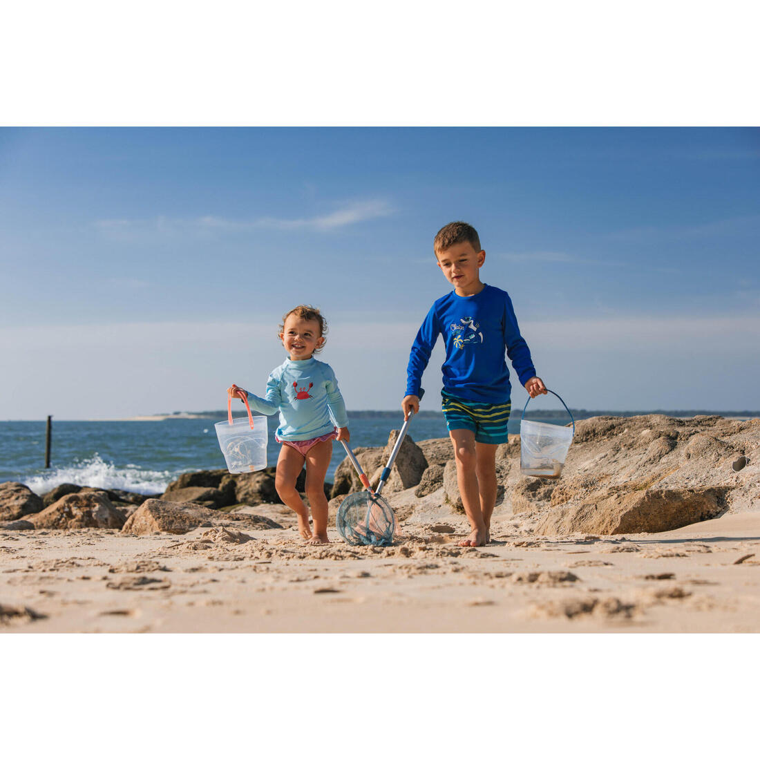 Kit découverte de la pêche seau et épuisette Menthe