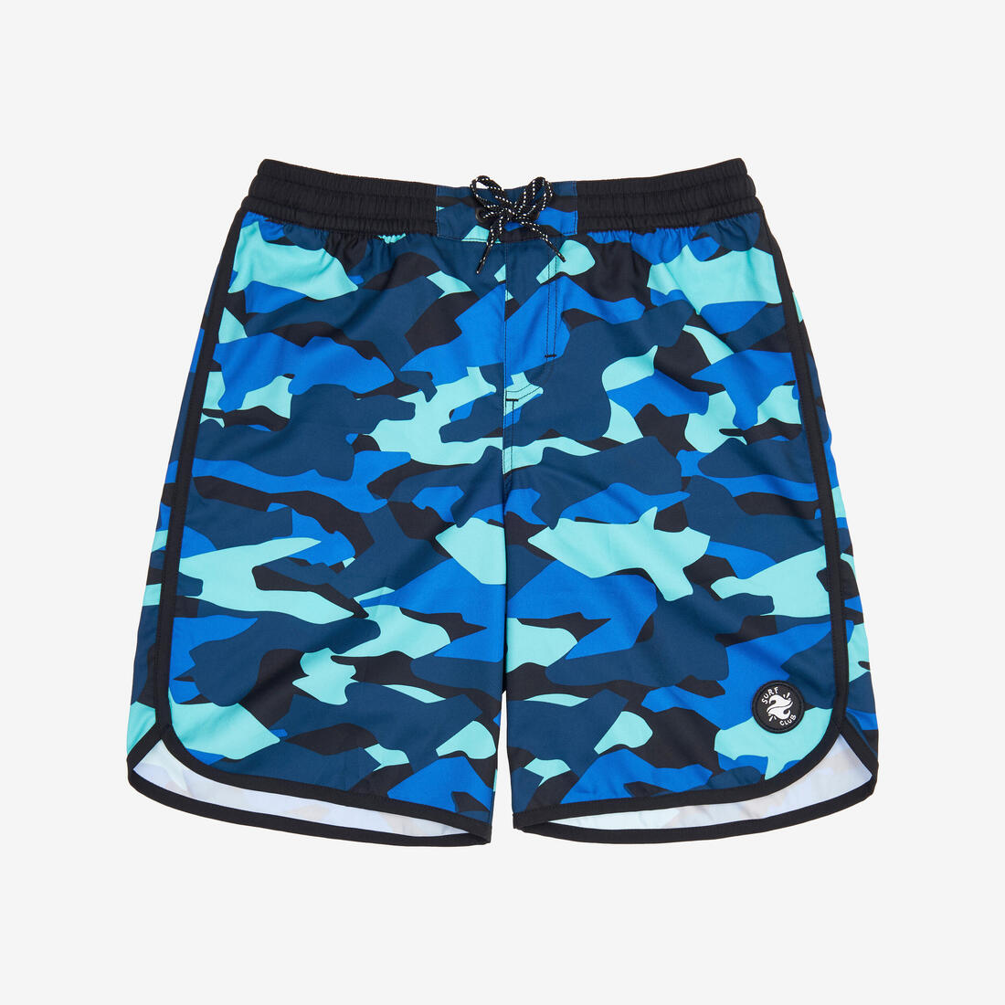 SHORT DE BAIN 500 BLEU CAMO