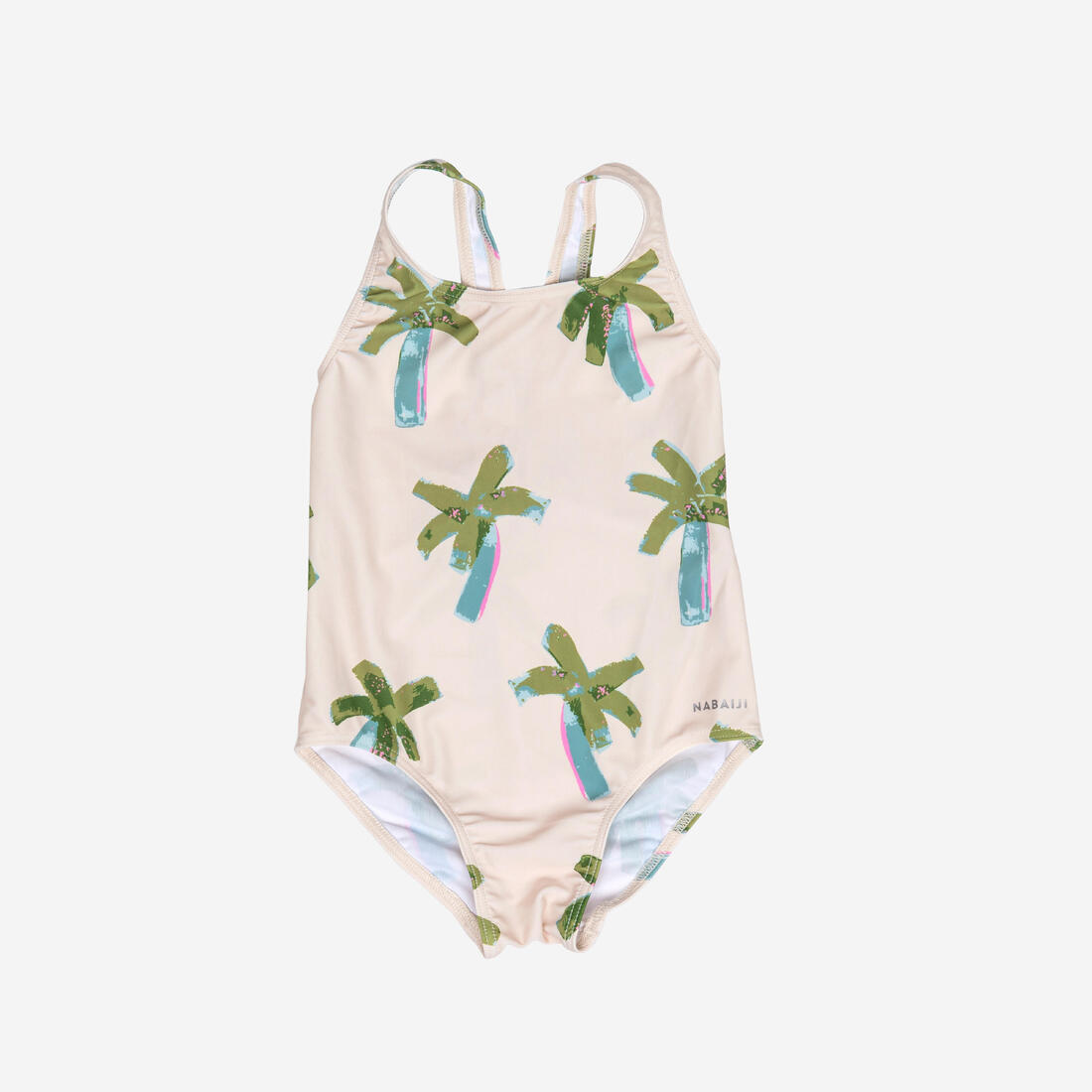 Maillot de bain 1 pièce bébé fille rose imprimé rayures