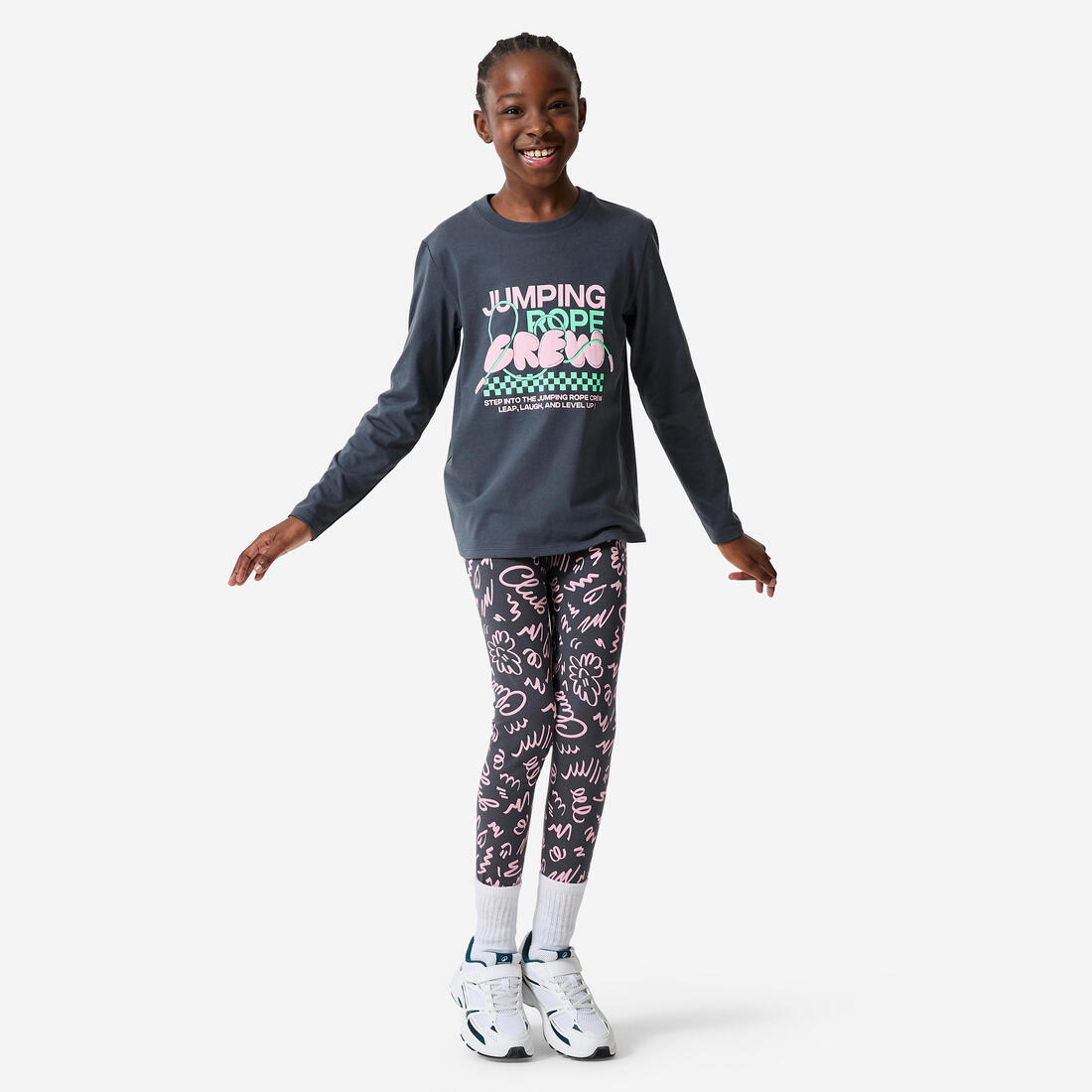 Legging imprimé coton fille