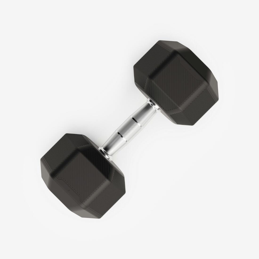 Haltère de crosstraining et musculation Dumbbell hexagonale 15 kg, noir