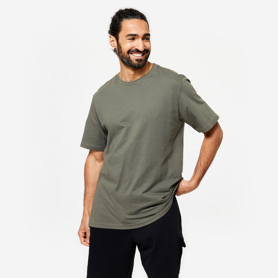 T-shirt fitness homme col rond manches courtes