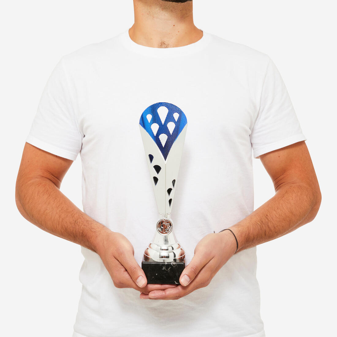 TROPHEE T511 argent/bleu 31cm