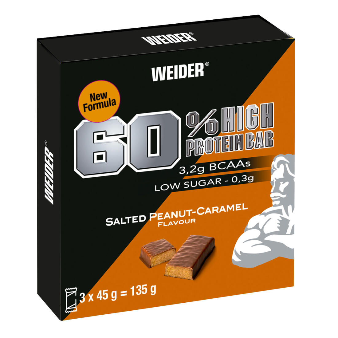 Pack x 3 Barres de protéine 60% caramel beurre de cacahuète – Default