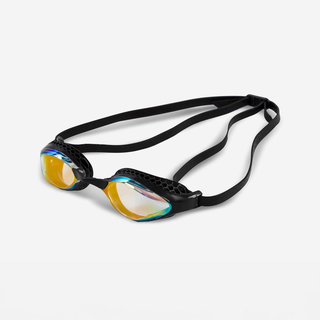Lunettes de natation Arena Airspeed mirror jaune noir.