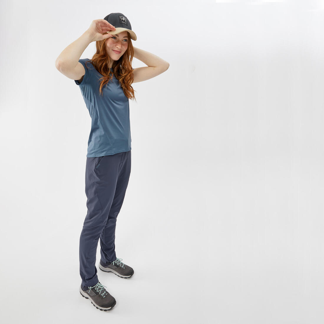 T-shirt manches courtes de randonnée montagne - MH100 - Femme