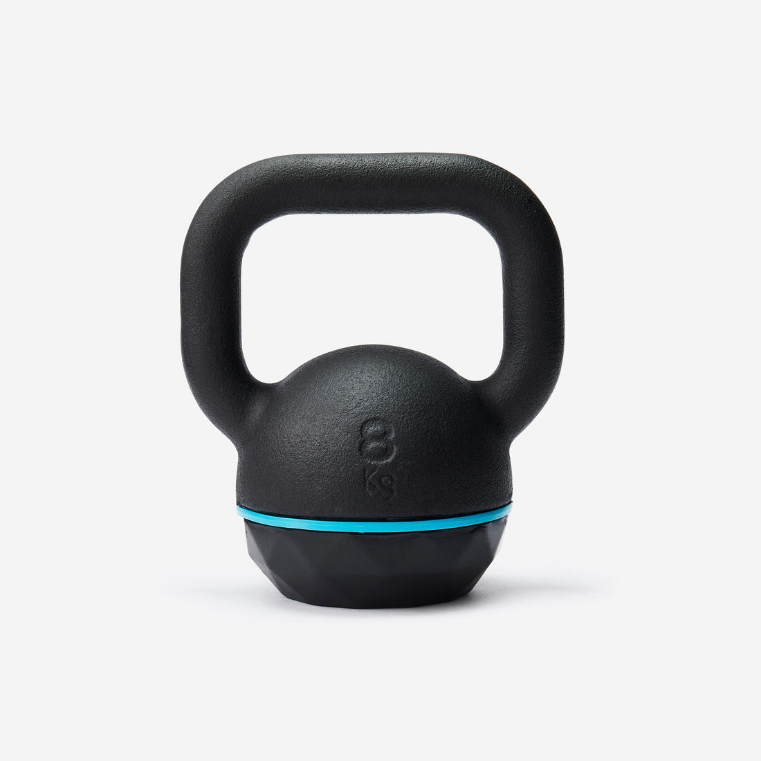Kettlebell en fonte et base caoutchouc 8 kg, composé à 80 % de fonte recyclée