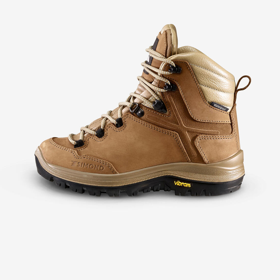 CHAUSSURES TREKKING CUIR IMPERMÉABLES - VIBRAM - MT500 LEATHER - FEMME HAUTE