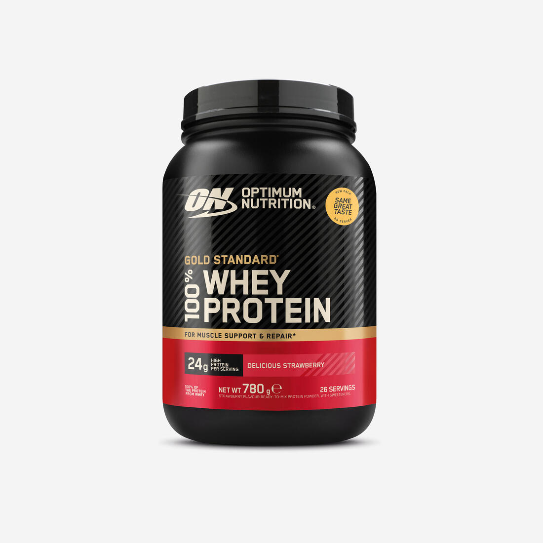 Protéine 100% whey fraise, Gold Standard 780g