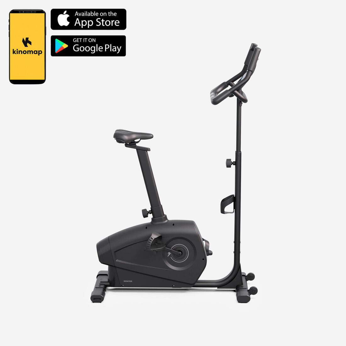 Vélo d'appartement connecté et auto-alimenté, EB900 B, garanti par Decathlon