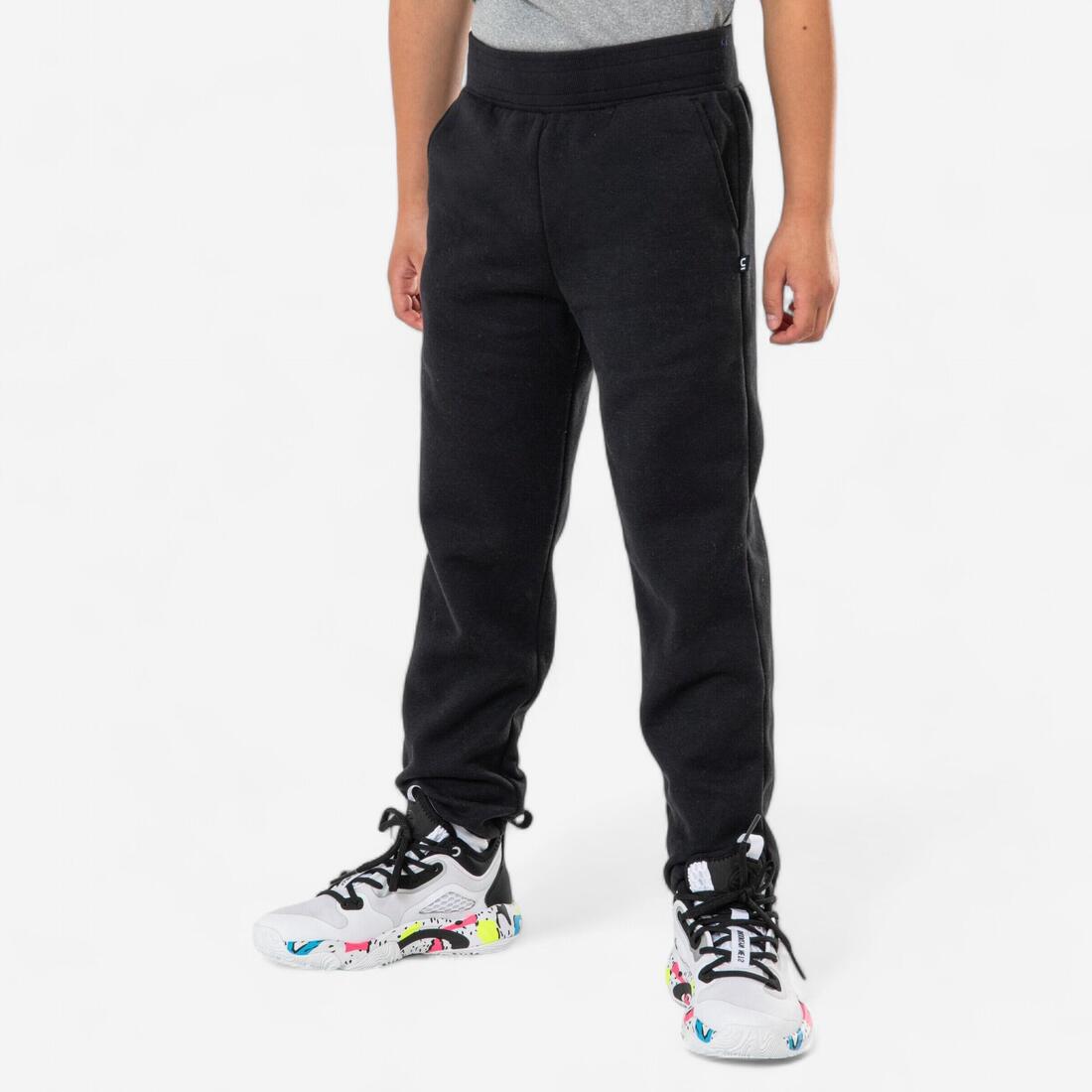 PANTALON DE BASKETBALL SUREVÊTEMENT ENFANT - P100 NOIR